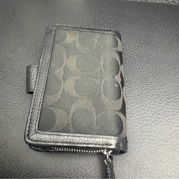 Coach Zipper buckle wallet black wallet small - Picture 2 of 12